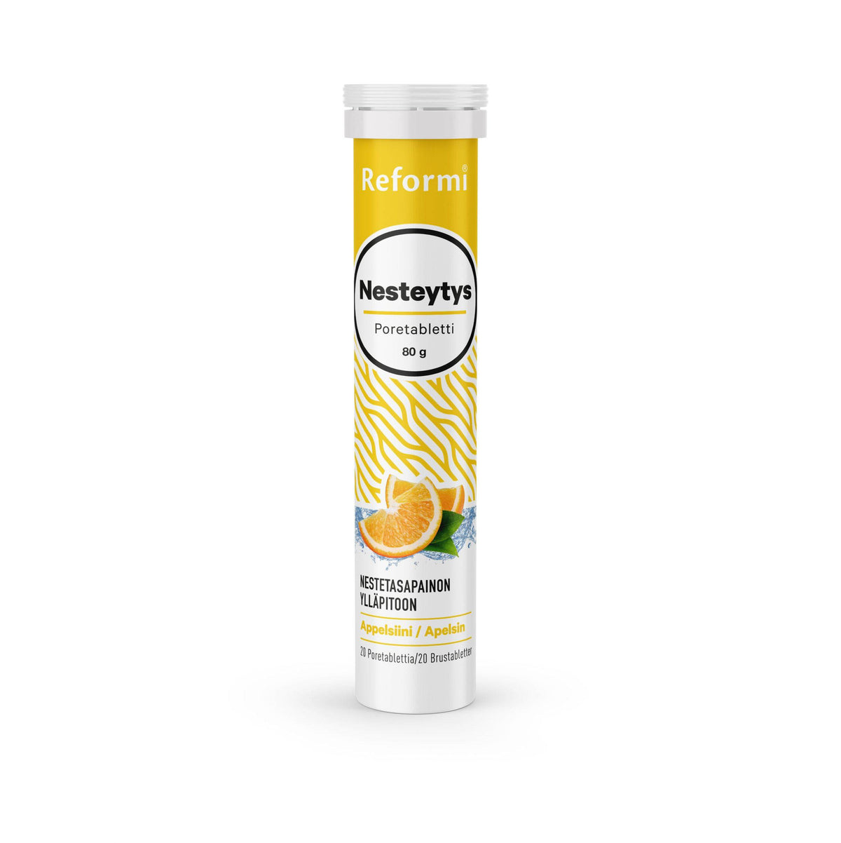 Reformi Nesteytys Appelsiinin makuinen poretabletti 20 tabl. - Sinunapteekki.fi