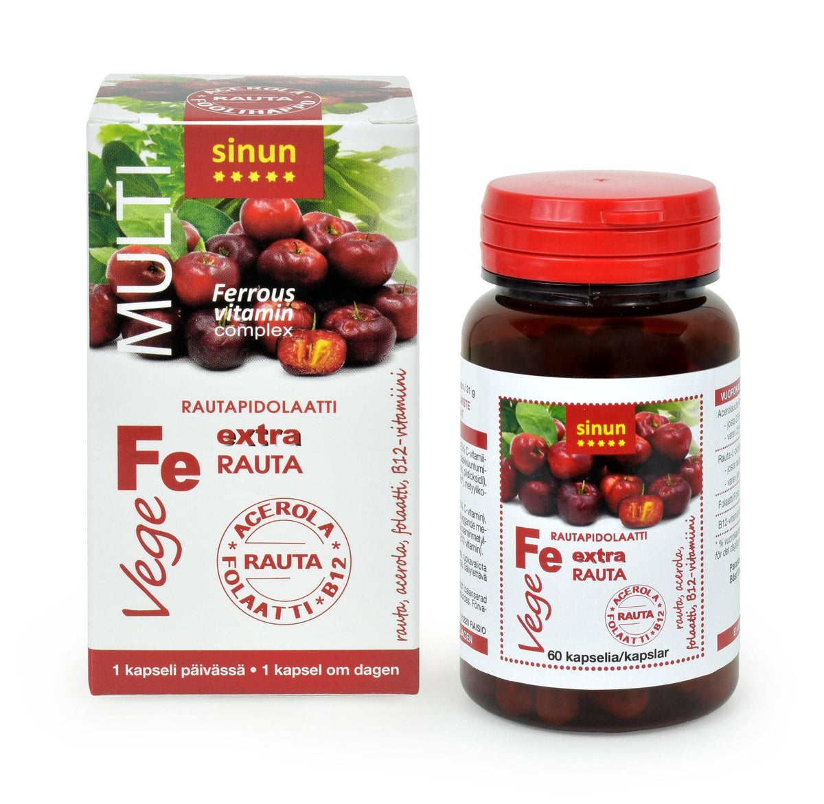Sinun Multi Vege Rautapidolaatti 60 kaps. - Sinunapteekki.fi