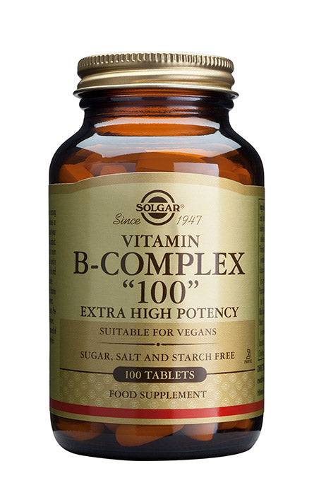 Solgar Vitamin B-Complex "100" - B-Vitamiinivalmiste 100 kaps. - Sinunapteekki.fi