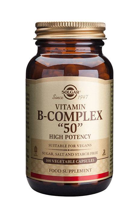 Solgar Vitamin B-Complex "50" - B-Vitamiinivalmiste 100 kaps. - Sinunapteekki.fi