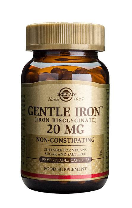 Solgar Gentle Iron 20 mg - Rautavalmiste 90 kaps. - Sinunapteekki.fi