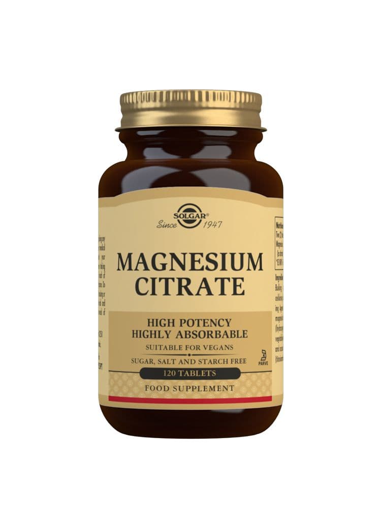 Solgar Magnesium Citrate - Magnesiumsitraatti 120 tabl. - Sinunapteekki.fi