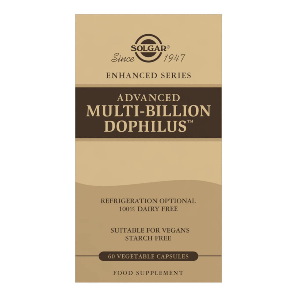 Solgar Advanced Multi-Billion Dophilus - Maitohappobakteerivalmiste 60 vegekaps.