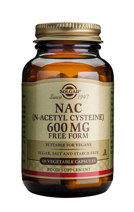 Solgar NAC 600 mg - Aminohappovalmiste 60 kaps. - Sinunapteekki.fi