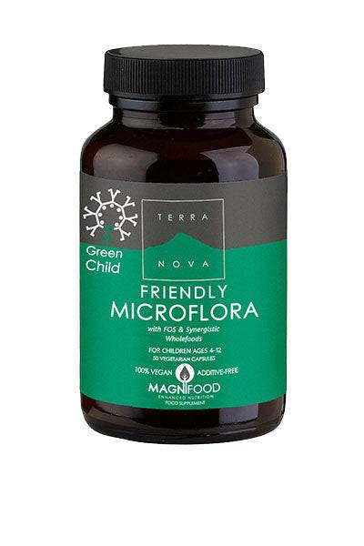 Terranova Green Child Friendly Microflora - Maitohappobakteerivalmiste lapsille 50 kaps.