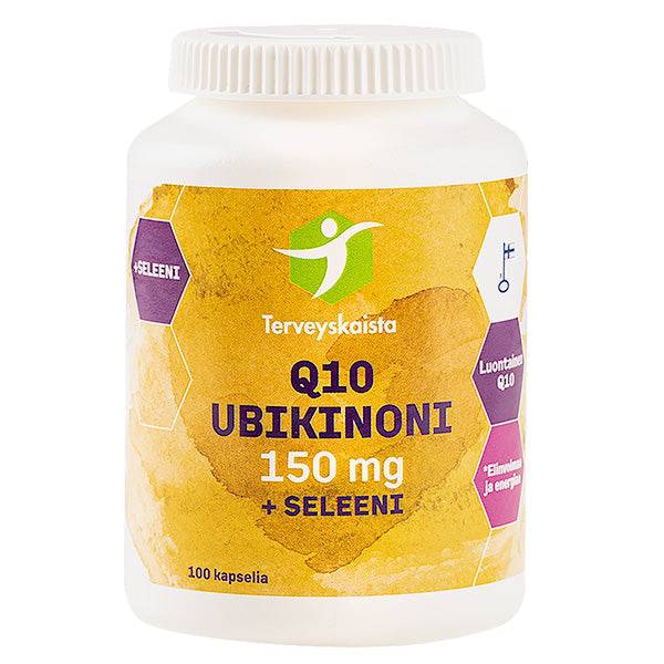 Terveyskaista Q10 Ubikinoni 150 mg + Seleeni 100 kaps. - Sinunapteekki.fi