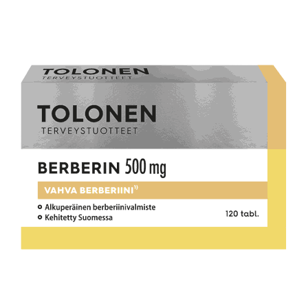 Tolonen Berberin 500 mg 120 tabl. - HUOM! päiväys 30/04/2024.