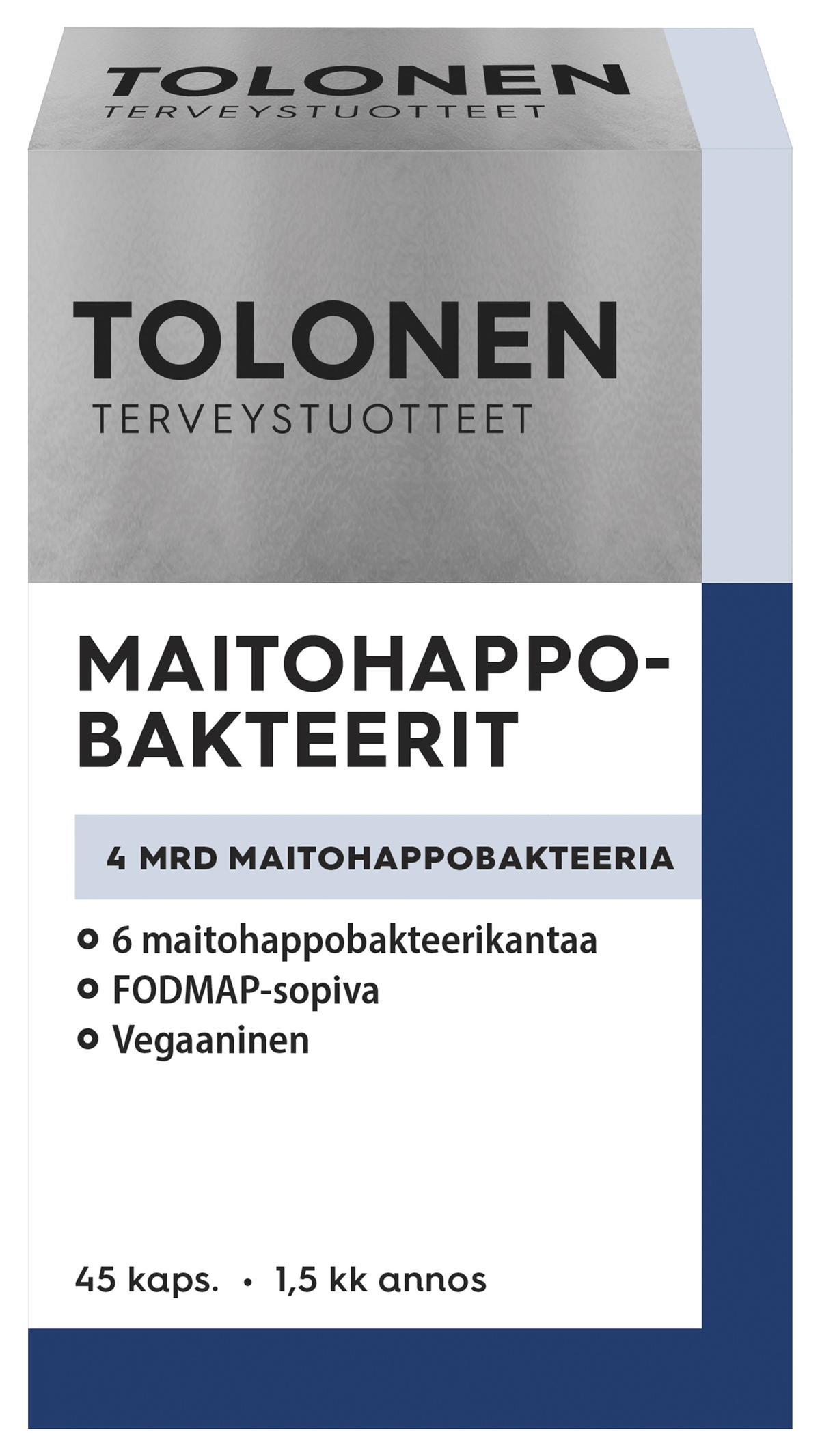 Tolonen Maitohappobakteerit 45 kaps. - Päiväys 05/2024 - Sinunapteekki.fi