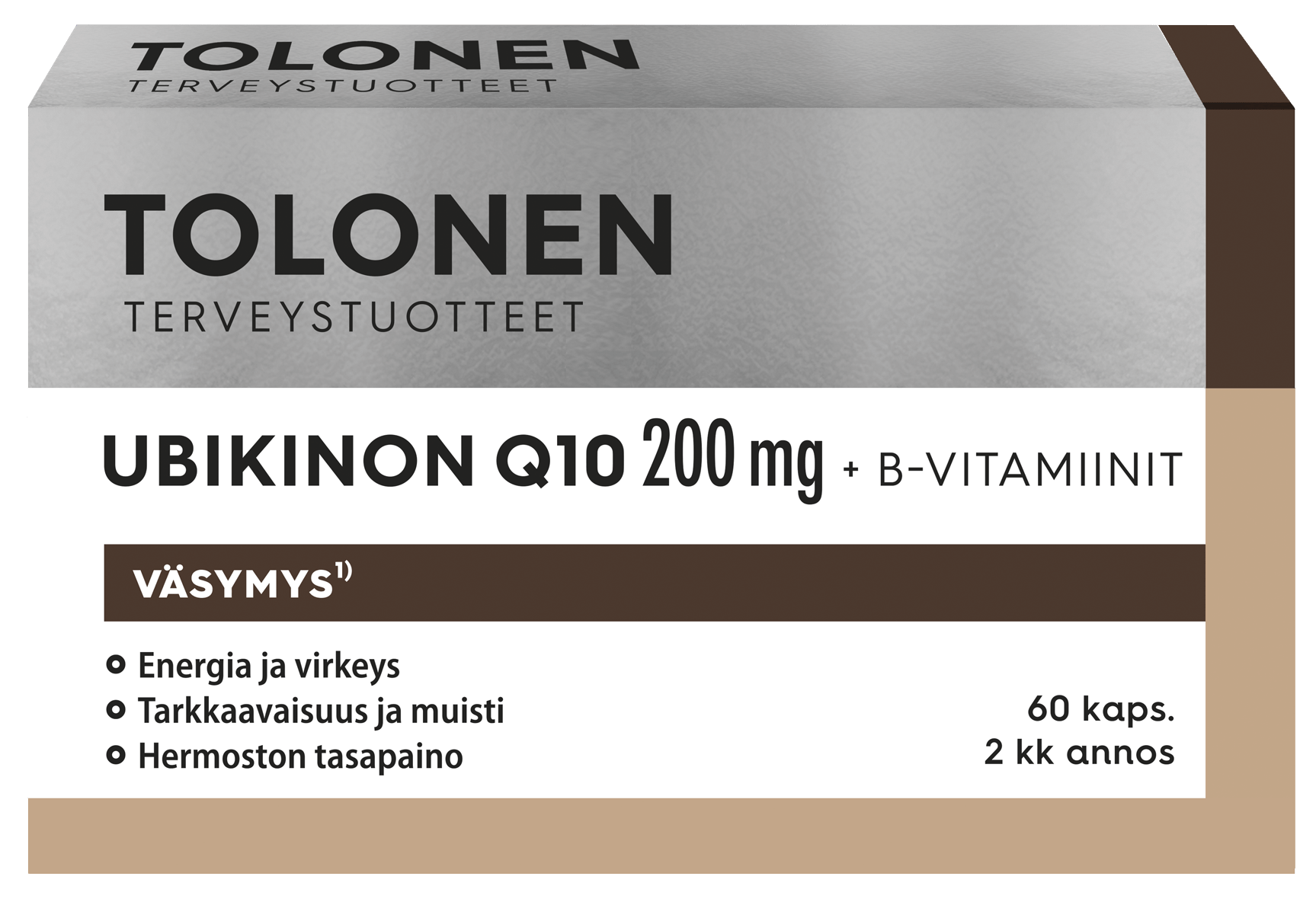 Tolonen Ubikinon Q10 200 mg + B-vitamiinit 60 kaps.