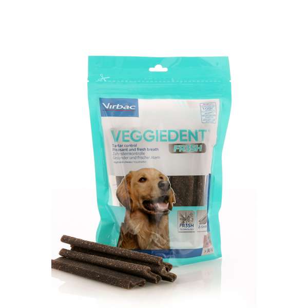 Virbac Veggiedent FR3SH - LARGE >30 kg makupalat hampaiden puhdistukseen koirille 15 kpl - Sinunapteekki.fi