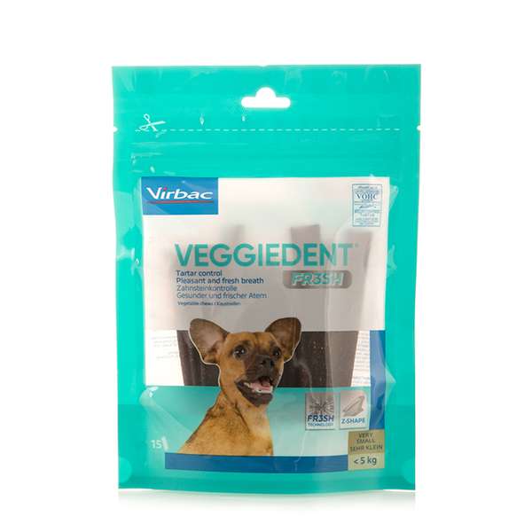 Virbac Veggiedent FR3SH - VERY SMALL < 5 kg makupalat hampaiden puhdistukseen koirille 15 kpl