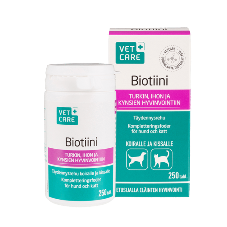 Vetcare Biotiini koirille ja kissoille 250 tabl. - Sinunapteekki.fi