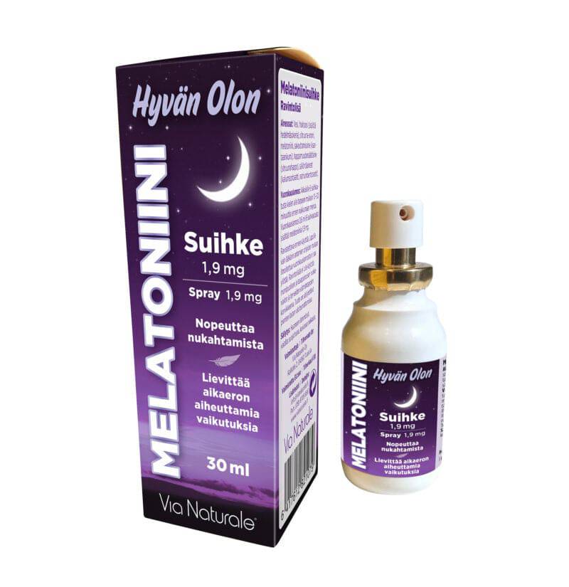 Hyvän Olon Melatoniinisuihke 1,9 mg - 30 ml - erä - Sinunapteekki.fi