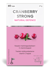 Cranberry Strong - Karpalo- Maitohappobakteeri- C-vitamiinivalmiste 60 kaps.