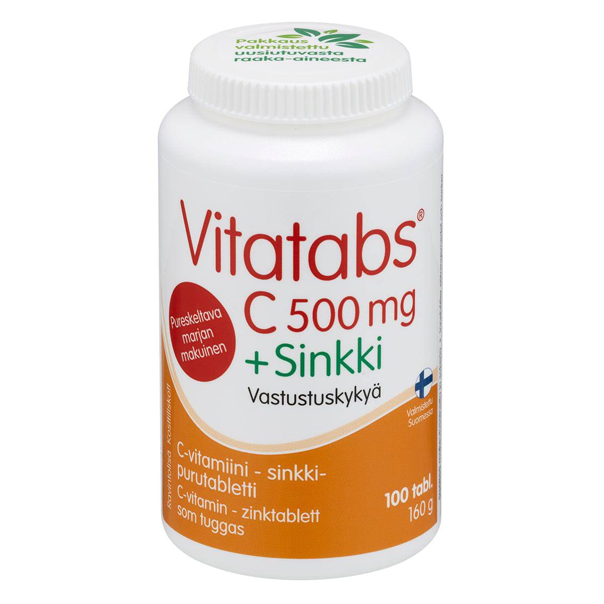 Vitatabs C 500 mg + Sinkki 100 purutabl. - Sinunapteekki.fi