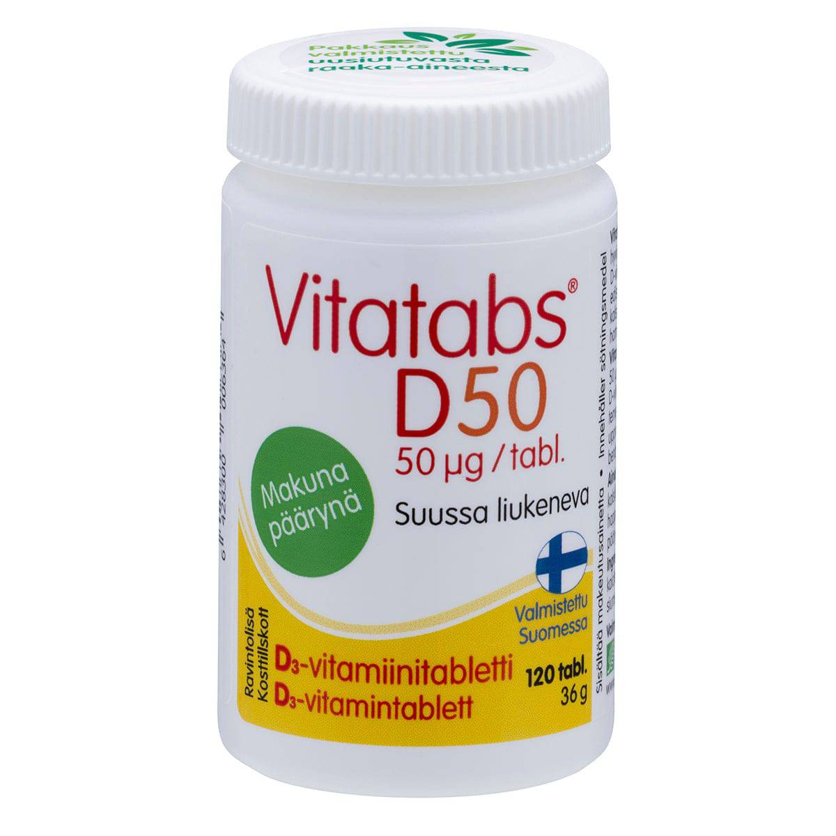 Vitatabs D 50 µg Päärynä 120 tabl. - Sinunapteekki.fi