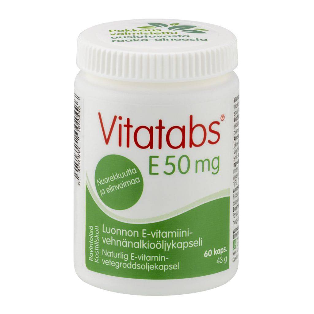 Vitatabs E 50 mg 60 kaps. - Sinunapteekki.fi