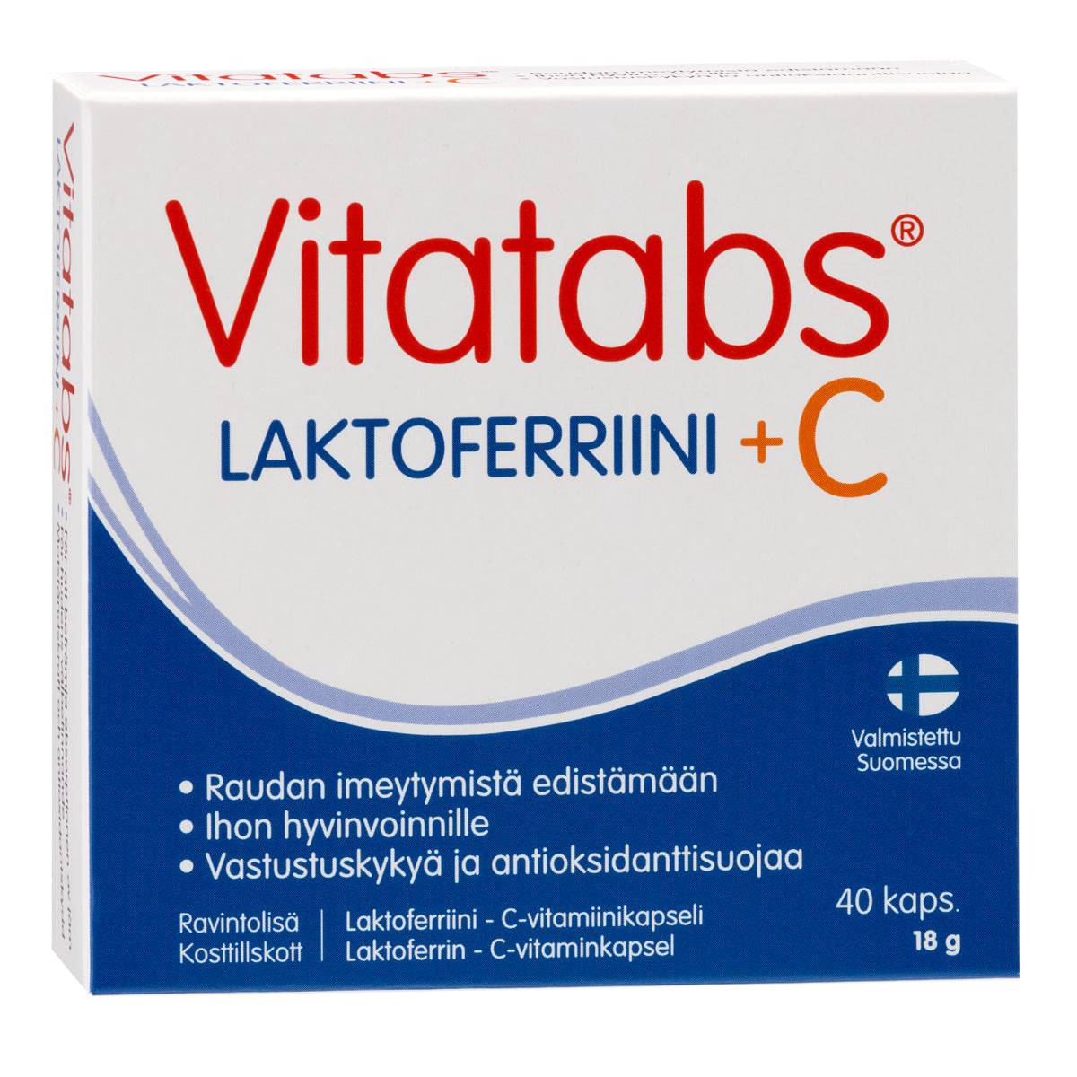 Vitatabs Laktoferriini 177 mg + C 40 kaps. - Sinunapteekki.fi