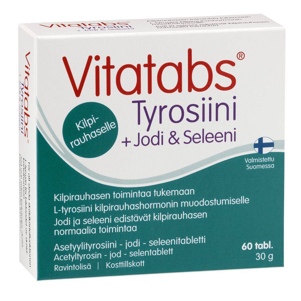 Vitatabs Tyrosiini + Jodi & Seleeni - RAVINTOLISÄ 60 tabl.
