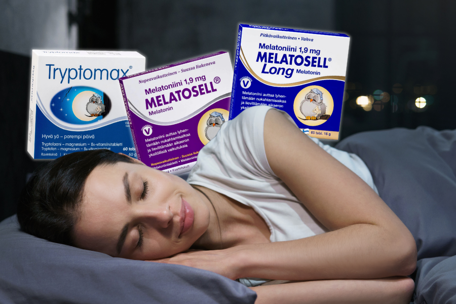 Ravintolisiä univalmiuden lisäämiseen ja hellävaraiseen rauhoittumiseen