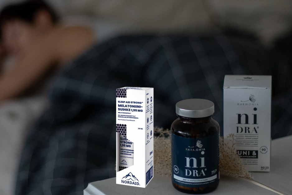 Harmonia niDRA ja Sleep Aid -melatoniinisuihke: univaikeuksien voittamisen tehokaksikko