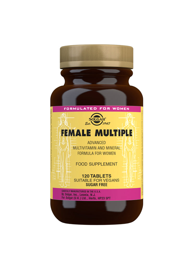 Solgar Female Multiple - monivitamiini/hivenainevalmiste 120 tabl.