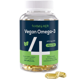 4 HIM & HER Vegaaninen Omega-3 120 kaps.