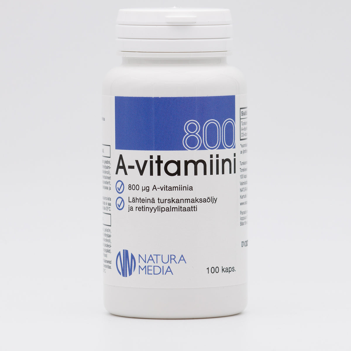 Natura Media A-vitamiini 800 µg 100 kaps.