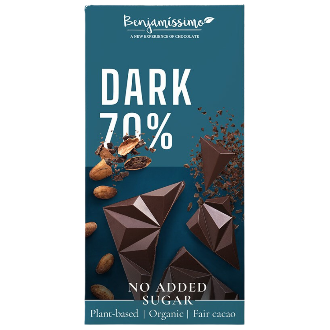 Benjamissimo, 70% tummasuklaa, 60g, ei lisättyä sokeria