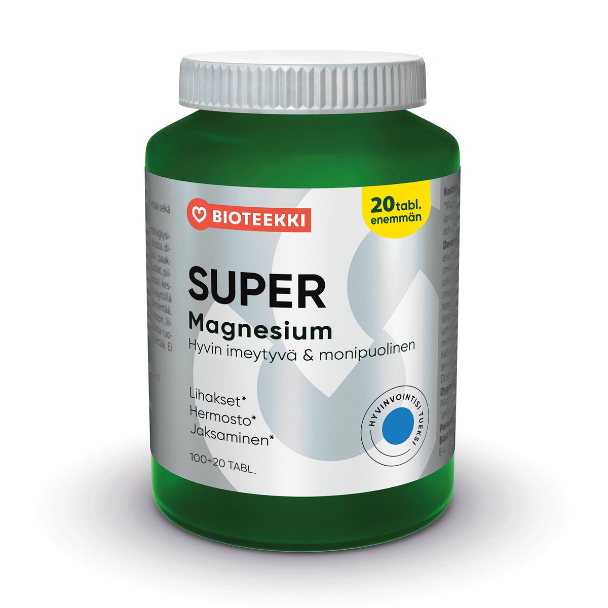 Bioteekki Super Magnesium Kampanjapakkaus 100 + 20 tabl.