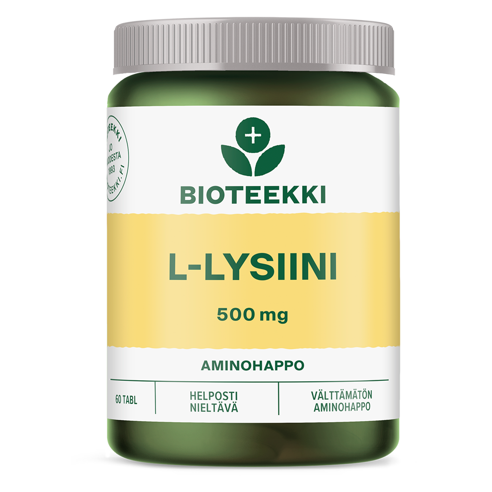 Bioteekki L-Lysiini 500 mg 60 tabl.