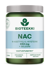 Bioteekki NAC 650 mg + Seleeni 60 tabl.