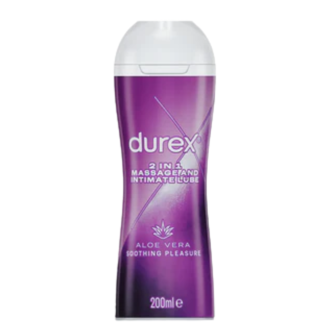 Durex 2 In 1 Massage And Intimate Lube Aloe Vera - Hierontageeli & Liukuvoide 200 ml
