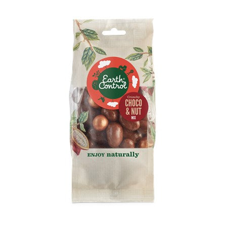 Earth Control Crunchy Choco & Nut Mix - Suklaapäällysteinen pähkinäsekoitus 125g