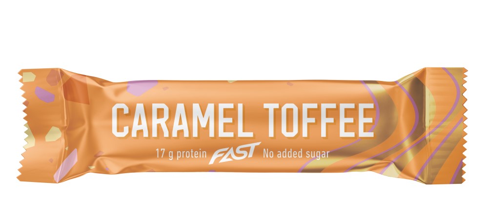 FAST Caramel Toffee - Kinuski & Kermatoffee Proteiinipatukka 55 g - Päiväys 07/2024 - erä
