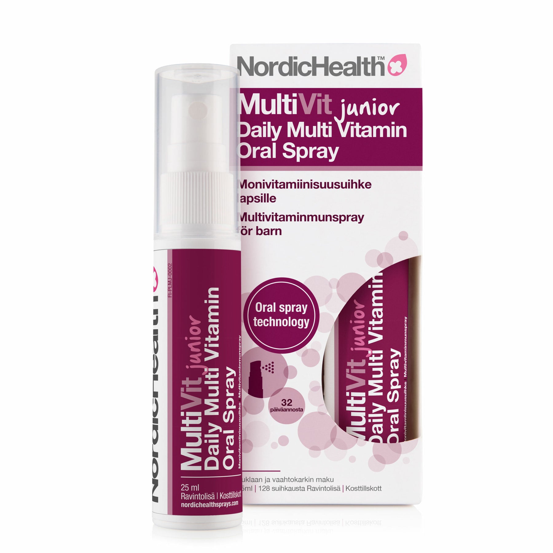 Nordic Health MultiVit Junior Daily Multi Vitamin Oral Spray - Monivitamiinisuusuihke lapsille 25 ml