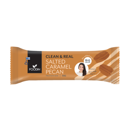 Foodin Clean & Real Protein Bar Salted Caramel Pecan - Proteiinipatukka