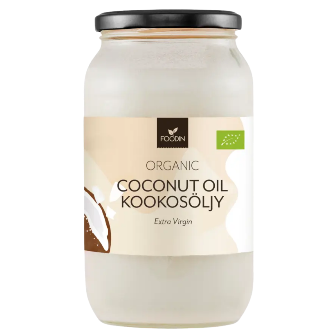 Foodin Luomu Neitsytkookosöljy 1 L, sinunapteekki.fi