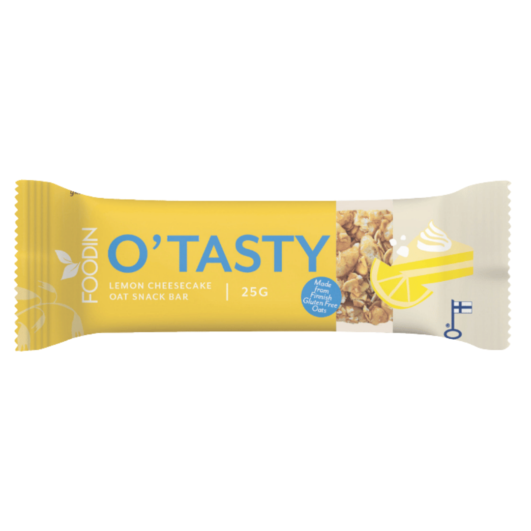 Foodin O'Tasty Oat Snack Bar Lemon Cheesecake, sinunapteekki.fi