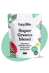 hey'Mo Super Greens Blend - Sitruunanmakuinen viherjauhe 150 g