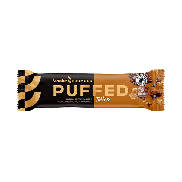 Leader Promour Puffed Toffee - Proteiinipatukka toffee 40 g