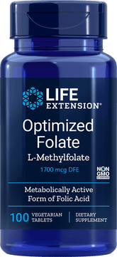 Life Extension Optomized Folate L-Methylfolate 1700mcg DFE 100 tabl.
