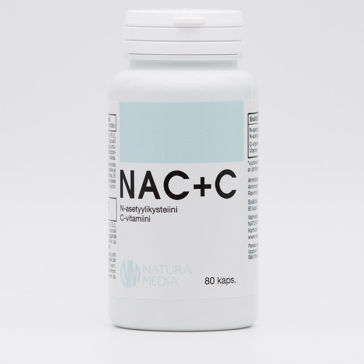 Natura Media NAC+C - N-asetyylikysteiini 80 kaps.