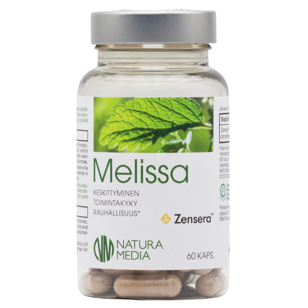 Natura Media Melissa 60 kaps., sitruunamelissauute, sinunapteekki.fi