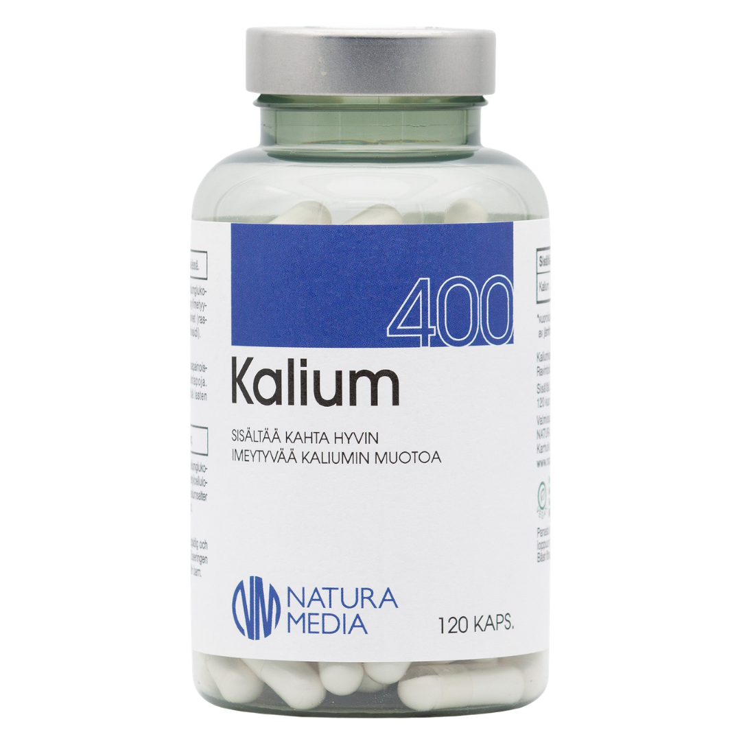 Natura Media Vahva Kalium 400 mg 120 kaps., sinunapteekki.fi