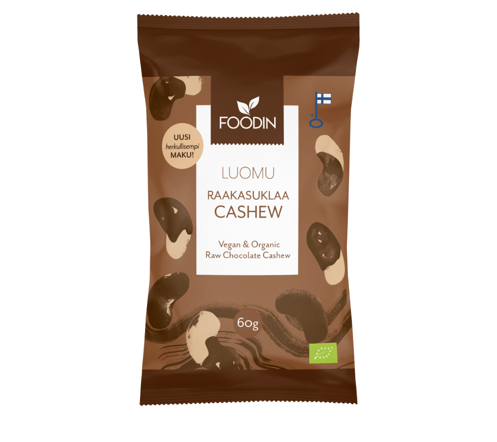 Foodin Raakasuklaa Cashew Luomu 60 g