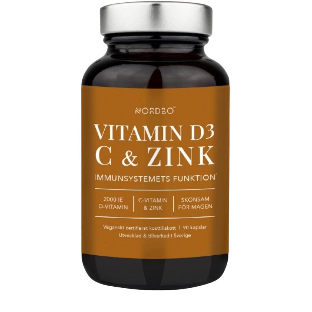 Nordbo, D3, C-vitamin & Zinc, 90 kaps.