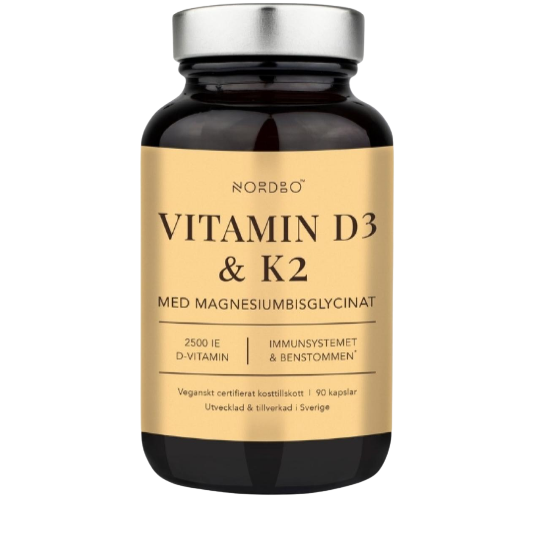 Nordbo, Vitamin D3 & K2, 90 kaps.