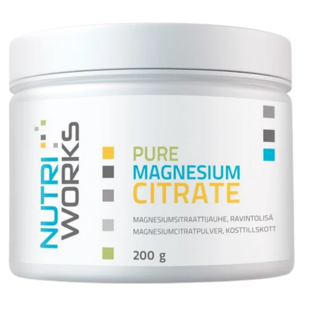 Nutri Works Pure Magnesium Citrate - Magnesiumsitraattijauhe 200 g