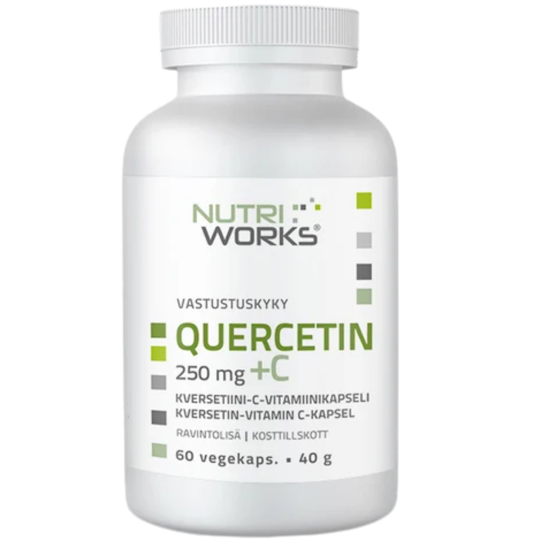 Nutri Works Quercetin 250 mg + C - Kversetiini-C-vitamiinikapseli 60 vegekaps.